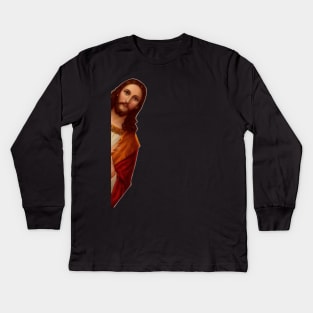 Hi I'm jesus Kids Long Sleeve T-Shirt